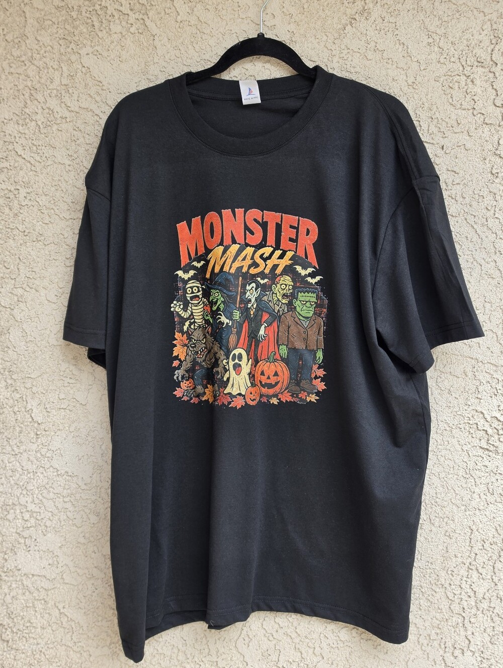 Monster Mash Graphic Halloween T-Shirt - Black 2XL Men's New